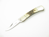 Vtg C.I. 572 Silver Stag Seki Japan Small 3" Stag Folding Lockback Pocket Knife