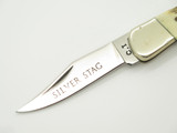 Vtg C.I. 572 Silver Stag Seki Japan Small 3" Stag Folding Lockback Pocket Knife