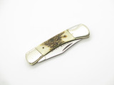 Vtg C.I. 572 Silver Stag Seki Japan Small 3" Stag Folding Lockback Pocket Knife