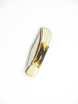 Vtg C.I. 570 Silver Stag Seki Japan Small Stag Folding Lockback Pocket Knife