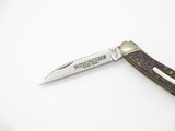 Vtg 1988 Winchester USA 2935 Jigged Bone Half Whittler Folding Pocket Knife