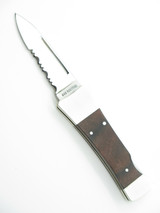 Vtg Herbertz Rostfrei Serrated Small 3" Folding Dagger Lockback Pocket Knife