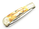 Vtg 1982-85 Parker & Son K410 Seki Japan 4.5" Stag Trapper Folding Pocket Knife