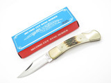 Vtg 1982-85 Parker & Son K422 Seki Japan 3.5" Stag Folding Lockback Pocket Knife