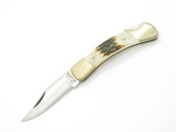 Vtg 1982-85 Parker & Son K422 Seki Japan 3.5" Stag Folding Lockback Pocket Knife