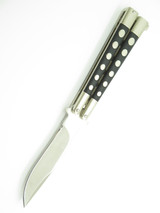 NOS Taiwan Large 5.25" Heavy Stainless Bowie Folding Balisong Butterfly Knife