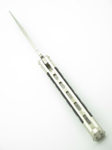 NOS Taiwan Large 5.25" Heavy Stainless Bowie Folding Balisong Butterfly Knife