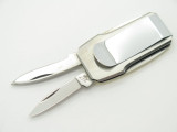 Vtg Frost Cut. Seki Japan Lobster Money Clip Bone Stainless Folding Pocket Knife