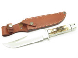 Vtg A.G. Russell 1998 Tak Fukuta Seki Japan Bowie AUS8 Fixed Blade Hunting Knife