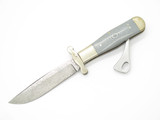 Vtg 1982-85 Parker & Son K418 Seki Japan Micarta Damascus Folding Safety Knife