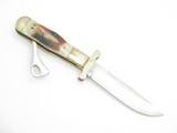 Vtg 1982-85 Parker & Son K418 Seki Japan Stag Folding Safety Knife