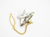 Vtg Parker Eagle Seki Japan Tie Tack Abolone Miniature Folding Pocket Knife