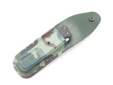 Vtg 1980s Parker Imai Japan Camo Rubber 5" Folding Hunter Lockback Knife Sheath