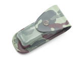 Vtg Parker Imai Japan Camo Rubber 4.5" Folding Hunter Lockback Knife Sheath