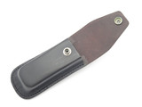 Vtg Imai Japan Leather Large 5.25" Folding Hunter Lockback Knife Sheath Case