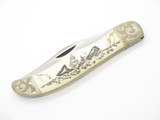 Vtg 1977 Case Moby Dick Limited #1952 Whale Scrimshaw Bone Folding Hunter Knife
