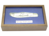Vtg 1977 Case Moby Dick Limited #1123 Whale Scrimshaw Bone Folding Hunter Knife