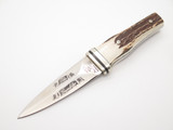 Vintage 1980s Frost "The Gambler" Fukuta Seki Japan Stag Fixed Dagger Boot Knife