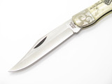 Vtg 1977 Case Moby Dick Limited #0749 Whale Scrimshaw Bone Folding Hunter Knife