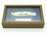 Vtg 1977 Case Moby Dick Limited #0749 Whale Scrimshaw Bone Folding Hunter Knife