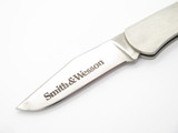 Vtg Smith & Wesson USA 6063 Stainless Clip Blade Folding Lockback Pocket Knife