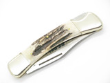 Vtg NOS Seizo Imai Imax Seki Japan Stag Large Folding Hunter Lockback Knife