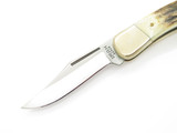 Vtg NOS Seizo Imai Imax Seki Japan Stag 3.5" Folding Lockback Pocket Knife