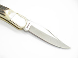 Vtg NOS Seizo Imai Imax Seki Japan Stag 4.25" Folding Hunter Lockback Knife