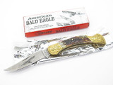 United UC647 Custom Stag Lockback Knife Eagle Damascus Look Imai Seki Japan