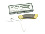 Vtg NOS 1980 Explorer Seki Japan 4" Bird Hook Folding Hunter Lockback Knife
