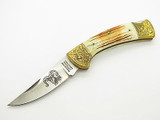 Nos Parker K-116 By Imai Seki Japan Jig Bone Folding Hunter Lockback Knife Ram