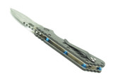 Custom Leroy Remer Buck 889 Strider Ladder Damascus Carbon Fiber Folding Knife