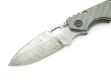 Custom Leroy Remer Buck 889 Strider Zebra Damascus Carbon Fiber Folding Knife