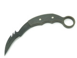 Vintage c. 2000 Tarani Karambit Defense Large Black Fixed Knife And Trainer