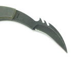 Vintage c. 2000 Tarani Karambit Defense Large Black Fixed Knife And Trainer