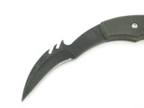 Vintage c. 2000 Tarani Karambit Defense Large Black Fixed Knife And Trainer