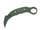 Vintage c. 2000 Tarani Karambit Defense Micarta Handle Small Black Fixed Knife