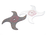 Lot of 2 Vintage 1980 Valor Shuriken Ninja Seki Japan Tak Fukuta Stainless Steel 4 Point Throwing Star