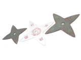 Lot of 3 Vintage 1980 Valor Shuriken Ninja Seki Japan Tak Fukuta Stainless Steel 4 Point Throwing Star