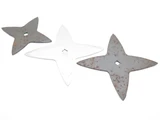 Lot of 3 Vintage 1980 Valor Shuriken Ninja Seki Japan Tak Fukuta Stainless Steel 4 Point Throwing Star