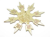 Vintage 1977 Alan Lee Grandmaster Throwing Star Ninja Shuriken Seki Japan Tak Fukuta Large 8 Point