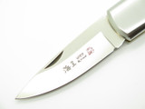 Vintage 1996 Hiro Seki Japan 5" AUS6 Wood Folding Hunter Lockback Pocket Knife
