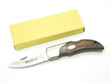 Vintage 1996 Hiro Seki Japan 5" AUS6 Wood Folding Hunter Lockback Pocket Knife