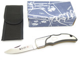 Vintage 1996 Hiro Seki Japan 5" AUS6 Micarta Large Folding Hunter Lockback Knife