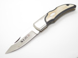 Vintage 1996 Hiro Seki Japan 5" AUS6 Micarta Large Folding Hunter Lockback Knife