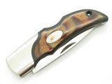 Vintage 1996 Hiro Seki Japan 4" AUS6 Wood Gent Folding Hunter Lockback Knife