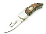 Vintage 1996 Hiro Seki Japan 4" AUS6 Wood Gent Folding Hunter Lockback Knife