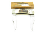 Vtg Parker Fukuta Seki Japan Stag Texas Longhorn Scrolled Folding Lockback Knife