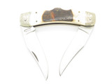Vtg Parker Fukuta Seki Japan Stag Texas Longhorn Scrolled Folding Lockback Knife