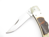 Vtg Parker Fukuta Seki Japan Stag Texas Longhorn Scrolled Folding Lockback Knife